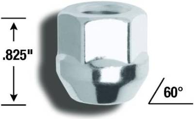 Gorilla Automotive - Gorilla 40038 Acorn Bulge Open End Lug Nut 12MMx1.50 13/16" Hex 1.40"L Chrome