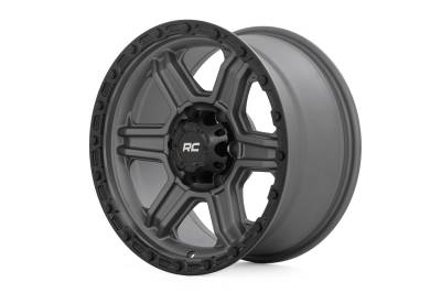 Rough Country Suspension Systems - Rough Country 79 Series Wheel 17x8.5 6x5.5 0mm Gunmetal Gray/Black 79170912G