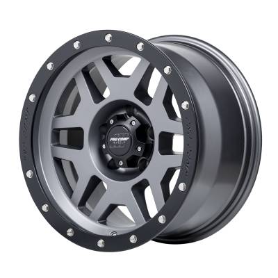 Pro Comp Wheels - Pro Comp Wheels PA41 PHASER 17x9 5x5.0 -6mm Graphite/Black Lip PXA2641-7973