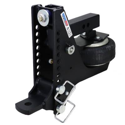 Shocker Hitch - Shocker Hitch SH-HDMB650-200-12 Shocker HD 20K 2" Max Black Super Drop Air Hitch