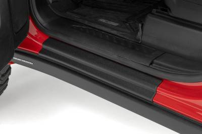 Rough Country Suspension Systems - Rough Country TC13021 Trail Cladding Door Sill Protectors Blk for Silverado Crew