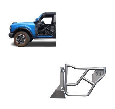 Black Horse Off Road - Black Horse TRDFB21 Tubular Metal Rear Doors for 21-25 Ford Bronco