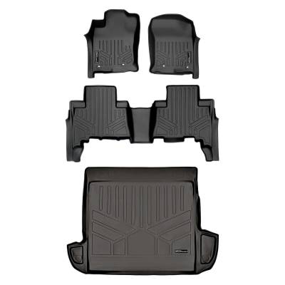 SMARTLINER - SMARTLINER SA0120/B0120/D0208 Front/Rear BLACK Floor Liners for Toyota 4Runner