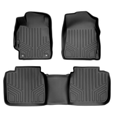 SMARTLINER - SMARTLINER SA0204/B0102 Front/Rear BLACK Floor Liners for Toyota Camry