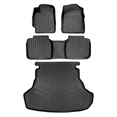 SMARTLINER - SMARTLINER SA0204/B0102/D0204 Front/Rear BLACK Floor Liners for Toyota Camry