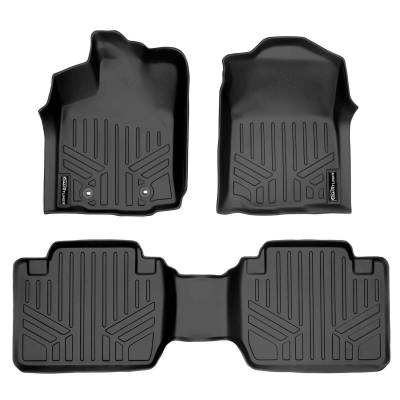 SMARTLINER - SMARTLINER SA0207/B0211 Front/Rear BLACK Floor Liners for Toyota Tacoma Ext