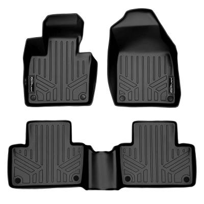 SMARTLINER - SMARTLINER SA0223/B0223 Front/Rear BLACK Floor Liners for Volvo XC90