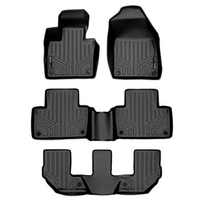 SMARTLINER - SMARTLINER SA0223/B0223/C0223 Front/Rear BLACK Floor Liners for Volvo XC90