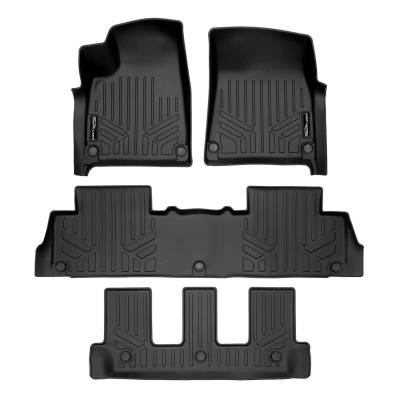 SMARTLINER - SMARTLINER SA0615/B0698/C0698 Front/Rear BLACK Floor Liners for Rivian R1S