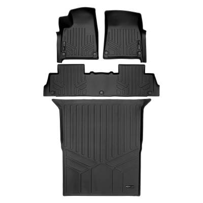 SMARTLINER - SMARTLINER SA0615/B0698/D0698 Front/Rear BLACK Floor Liners for Rivian R1S