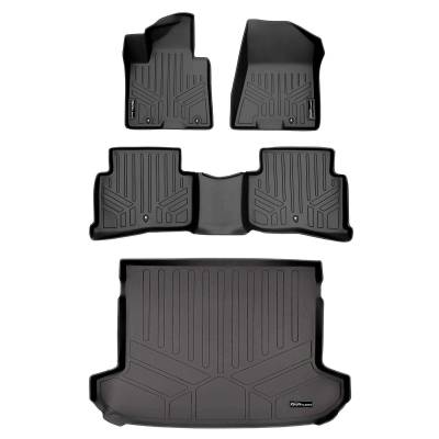 SMARTLINER - SMARTLINER SA0244/B0206/D0244 Front/Rear BLACK Floor Liners for Kia Sportage