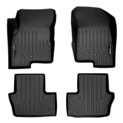 SMARTLINER - SMARTLINER SA0263/B0263 Front/Rear BLACK Floor Liners for Jeep Compass/Patriot