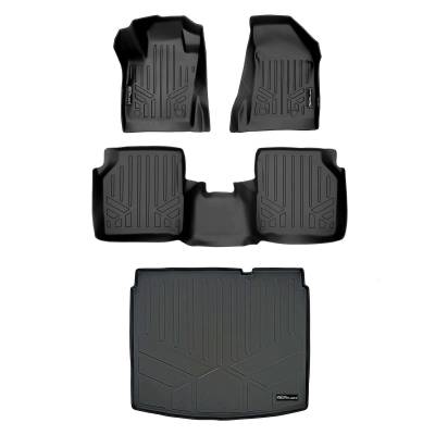 SMARTLINER - SMARTLINER SA0331/B0331/D0361 Front/Rear BLACK Floor Liners for Jeep Compass