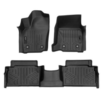 SMARTLINER - SMARTLINER SA0743/B0743 Front/Rear BLACK Floor Liners for Tacoma Double
