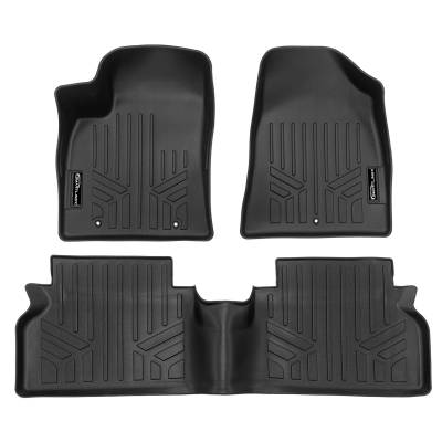 SMARTLINER - SMARTLINER SA0747/B0747 Front/Rear BLACK Floor Liners for Hyundai Kona EV
