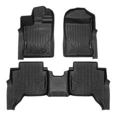 SMARTLINER - SMARTLINER SA0748/B0748 Front/Rear BLACK Floor Liners Ford Ranger Crew