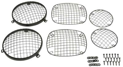Kentrol - Kentrol 50465 Black Wire Mesh Guard Set 6pc for 76-86 Jeep CJ