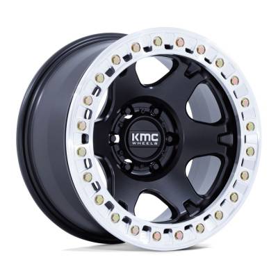 KMC - KMC KM238 VI BEADLOCK 17x9 BLANK -38mm Satin Black/Machined KM238MD17900M38N