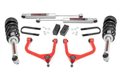 Rough Country Suspension Systems - Rough Country 28831RED_A 3.5" N3 Strut Suspension Lift Kit 25-26 GMC Sierra 1500