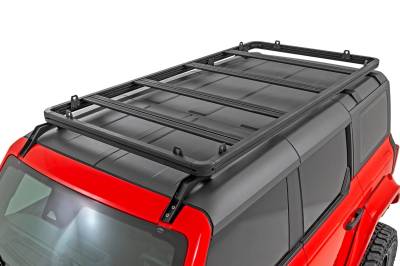 Rough Country Suspension Systems - Rough Country Fabricated Full Roof Rack Black 21-25 Bronco 4DR 88202
