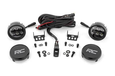 Rough Country Suspension Systems - Rough Country 70900A Black Series 3.5" LED Pod Lights Spot-White/Amber Pair