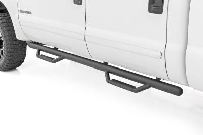 Rough Country Suspension Systems - Rough Country RCF9984CCB 3" Drop Step Nerf Bars Black for 99-16 F250/F350 Crew