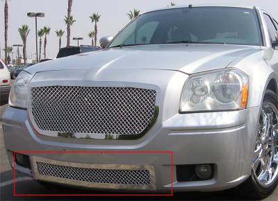 APS - APS Wire Mesh Bumper Grille-Polish for 05-07 Dodge Magnum GR04GEC16S