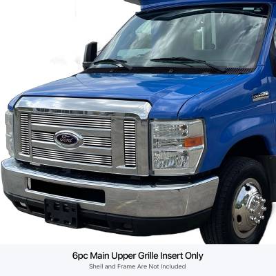 APS - APS Stainless Billet Grille-Polish 08-14 Ford E-Series Van GR06FFF58S