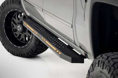 Rough Country Suspension Systems - Rough Country 57003 AC2 LED Running Boards Black 07-18 Silverado/Sierra Crew