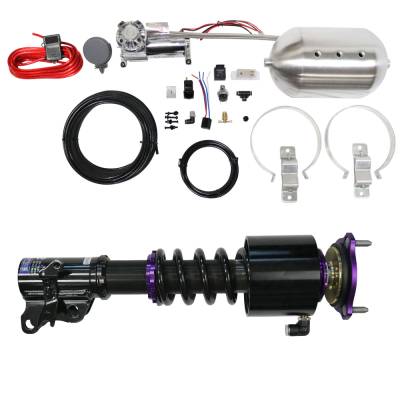 D2 Racing - D2 Racing D-SU-13-VACF-20+D2-ACK01 RS Coilovers w/Front Air Cups + Silver Contro