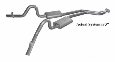 Pypes Performance Exhaust - Pypes SGG51R 3" Split Rear Dual Exit Cat Back Exhaust System for 78-88 G-Body