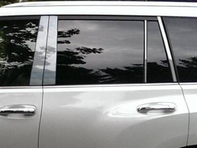 Quality Automotive Accessories - QAA PP10124 8Pc Stainless Steel Pillar Trim for 2010-2020 Lexus GX460