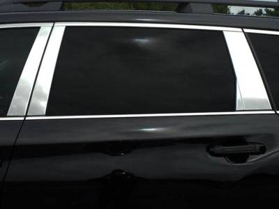 Quality Automotive Accessories - QAA PP19457 8Pc Stainless Steel Pillar Trim for 2019-2025 Subaru Ascent