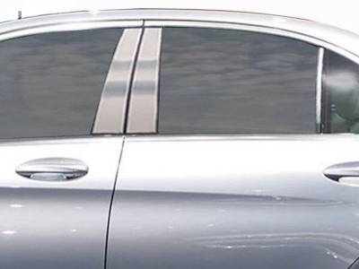 Quality Automotive Accessories - QAA PP15082 6Pc Stainless Steel Pillar Trim for 2015-2020 Mercedes C Class