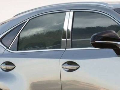 Quality Automotive Accessories - QAA PP15191 6Pc Stainless Steel Pillar Trim for 2015-2020 Lexus NX