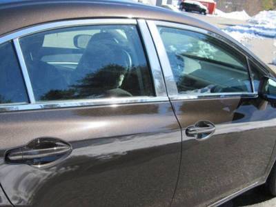 Quality Automotive Accessories - QAA PP12216 8Pc Stainless Steel Pillar Trim for 2012-2015 Honda Civic