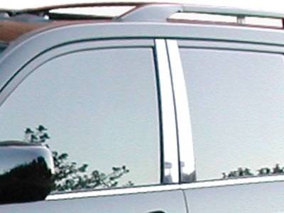 Quality Automotive Accessories - QAA PP24124 4Pc Stainless Steel Pillar Trim for 2003-2009 Lexus GX470