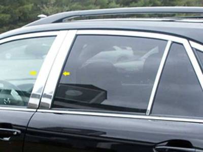 Quality Automotive Accessories - QAA PP24126 4Pc Stainless Steel Pillar Trim for 2004-2009 Lexus RX330