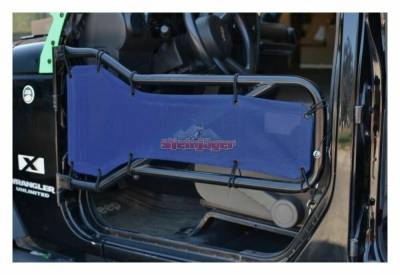 Steinjager - Steinjager Mesh Tube Door Covers Front-Blue for Wrangler JK J0041368
