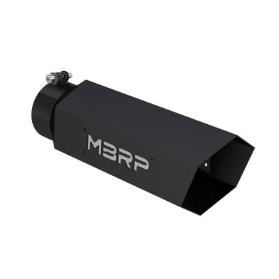 MBRP Exhaust - MBRP Exhaust T5164BLK Black Series Universal 4" Hexagon Shaped Exhaust Tip