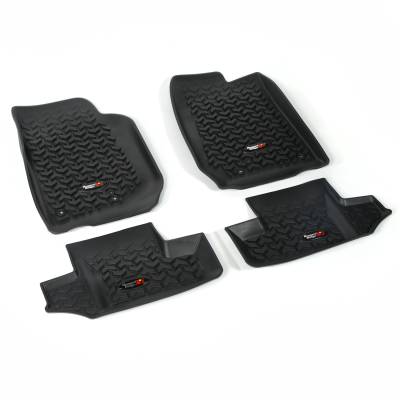 Rugged Ridge - Rugged Ridge Front/Rear Floor Liner Set Black for Wrangler JK 12987.03