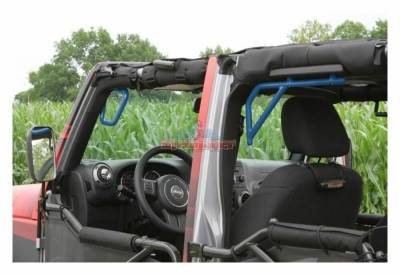 Steinjager - Steinjager Front/Rear Rigid Grab Handles-Playboy Blue for Jeep JK 4DR J0041252