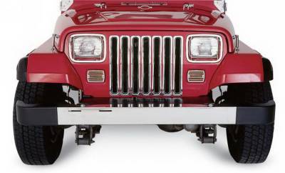 Rampage - Rampage 7511 Chrome Grille Inserts Steel for 97-06 Jeep Wrangler TJ