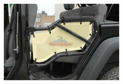 Steinjager - Steinjager Mesh Tube Door Covers Rear Tan for Wrangler JK J0041359