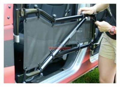 Steinjager - Steinjager Mesh Tube Door Covers Front Black for Wrangler JK J0041050