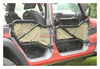 Steinjager - Steinjager Mesh Tube Door Covers Front/Rear-Almond for Wrangler JK J0041381