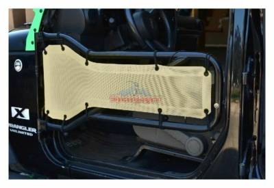 Steinjager - Steinjager Mesh Tube Door Covers Front Tan for Wrangler JK J0041370