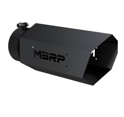 MBRP Exhaust - MBRP Exhaust T5167BLK Black Series Universal 5" Hexagon Shaped Tip