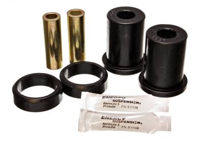 Energy Suspension - Energy Suspension 3.3187G Control Arm Bushing Set Front Polyurethane Black