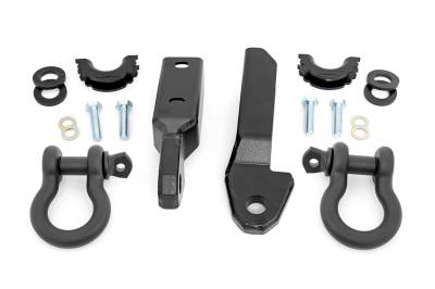 Rough Country Suspension Systems - Rough Country Front Tow Hook/D-Ring Kit Black 88-98 GM C/K 1500 Trucks RS164